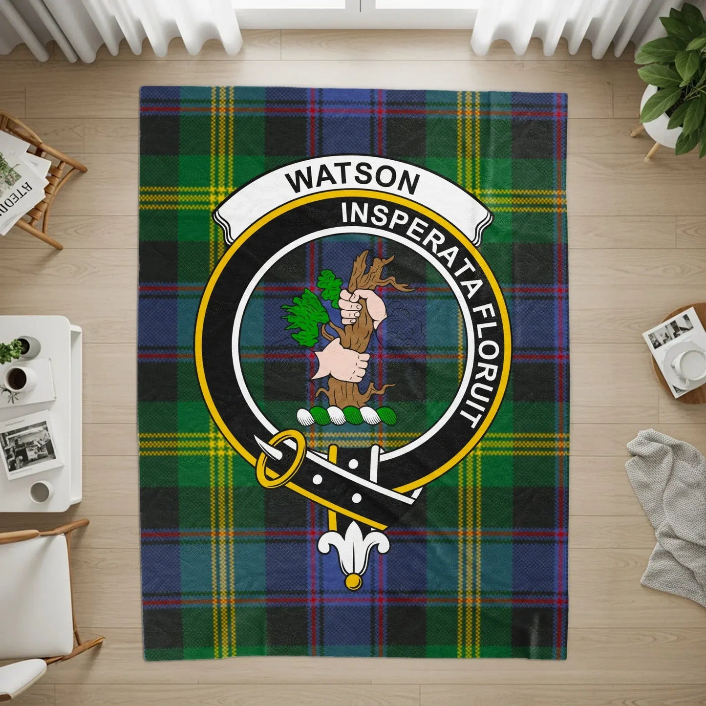 Watson Family Crest Tartan Blanket product