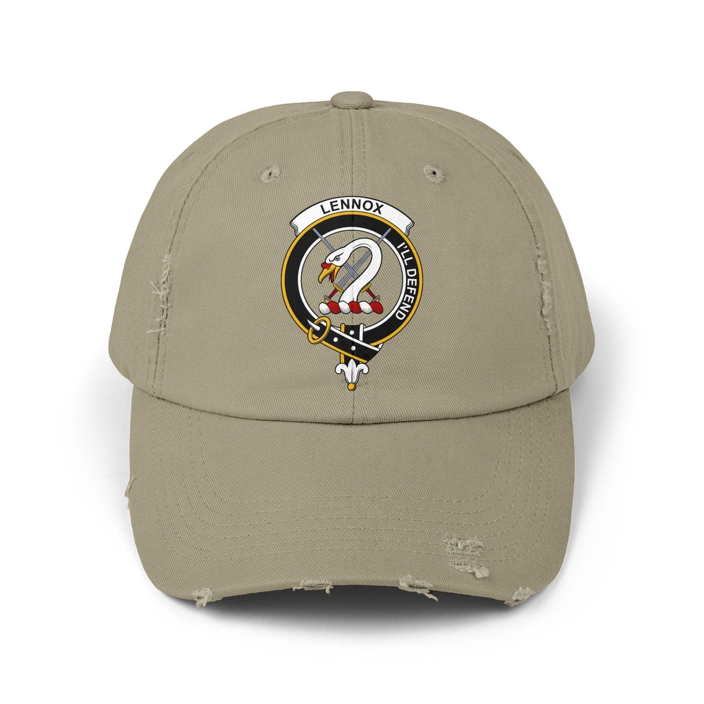 Lennox Clan Crest Scottish Distressed Baseball Cap - Celtic Ancestry Gifts