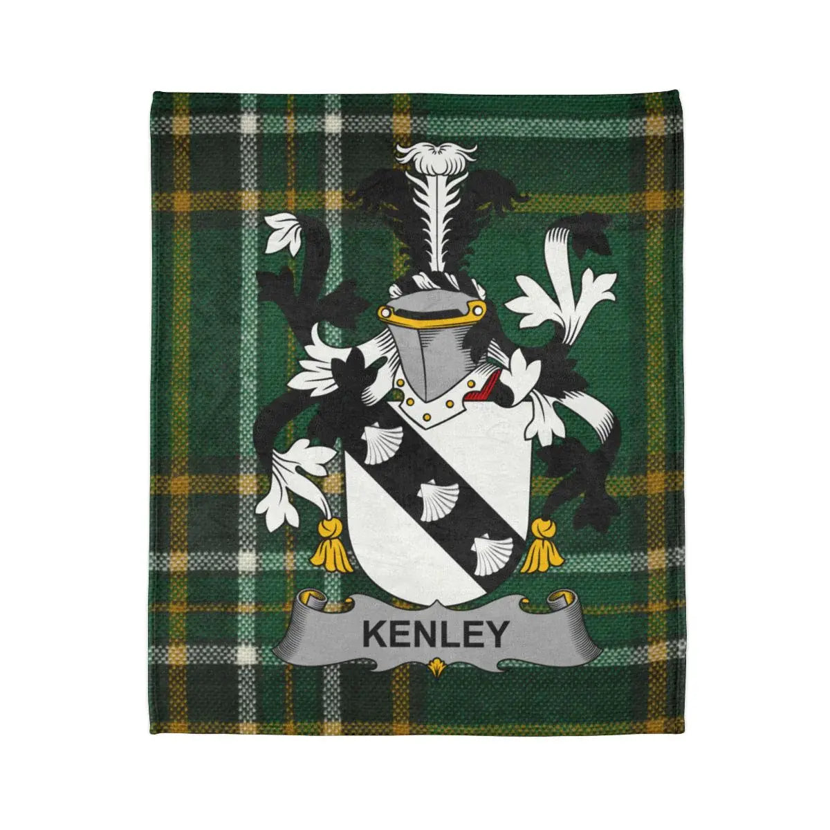 Personalized Kenley Family Crest Tartan Blanket product