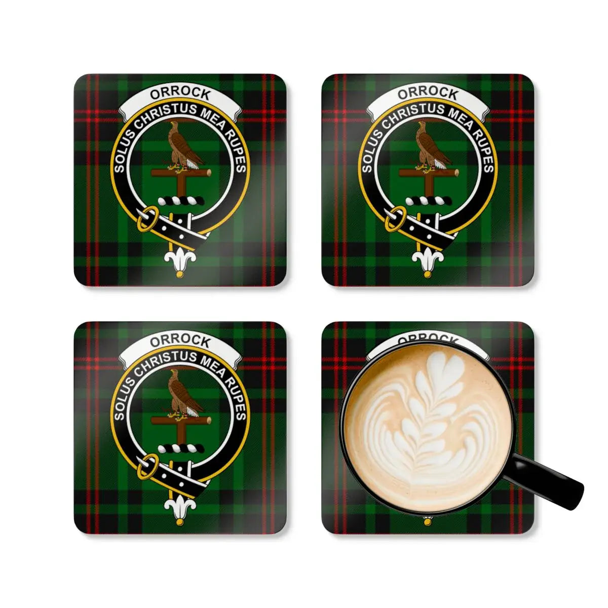 Orrock Tartan Coasters with Crest Design product type