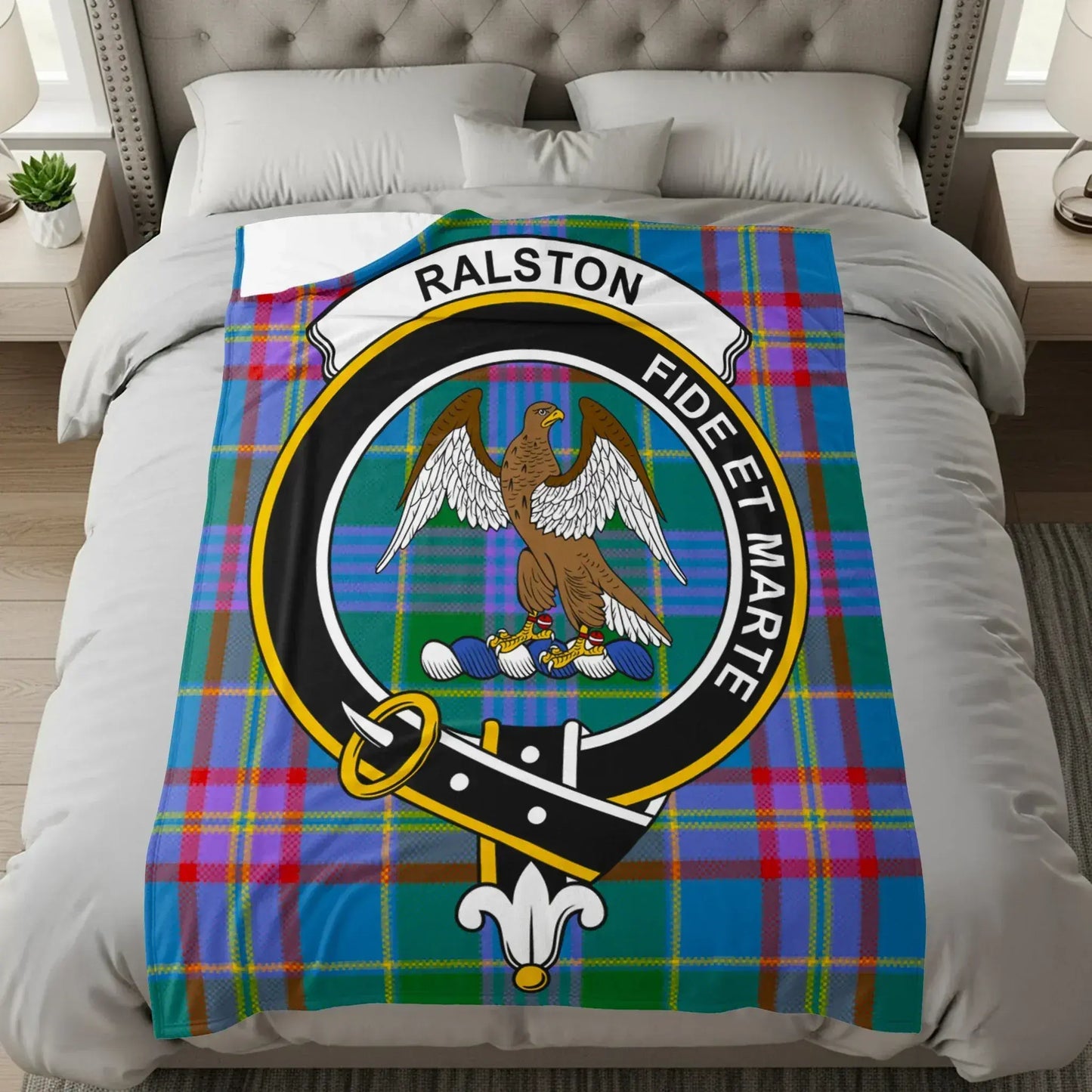 Ralston Fide Et Marte Tartan Bedding Blanket product