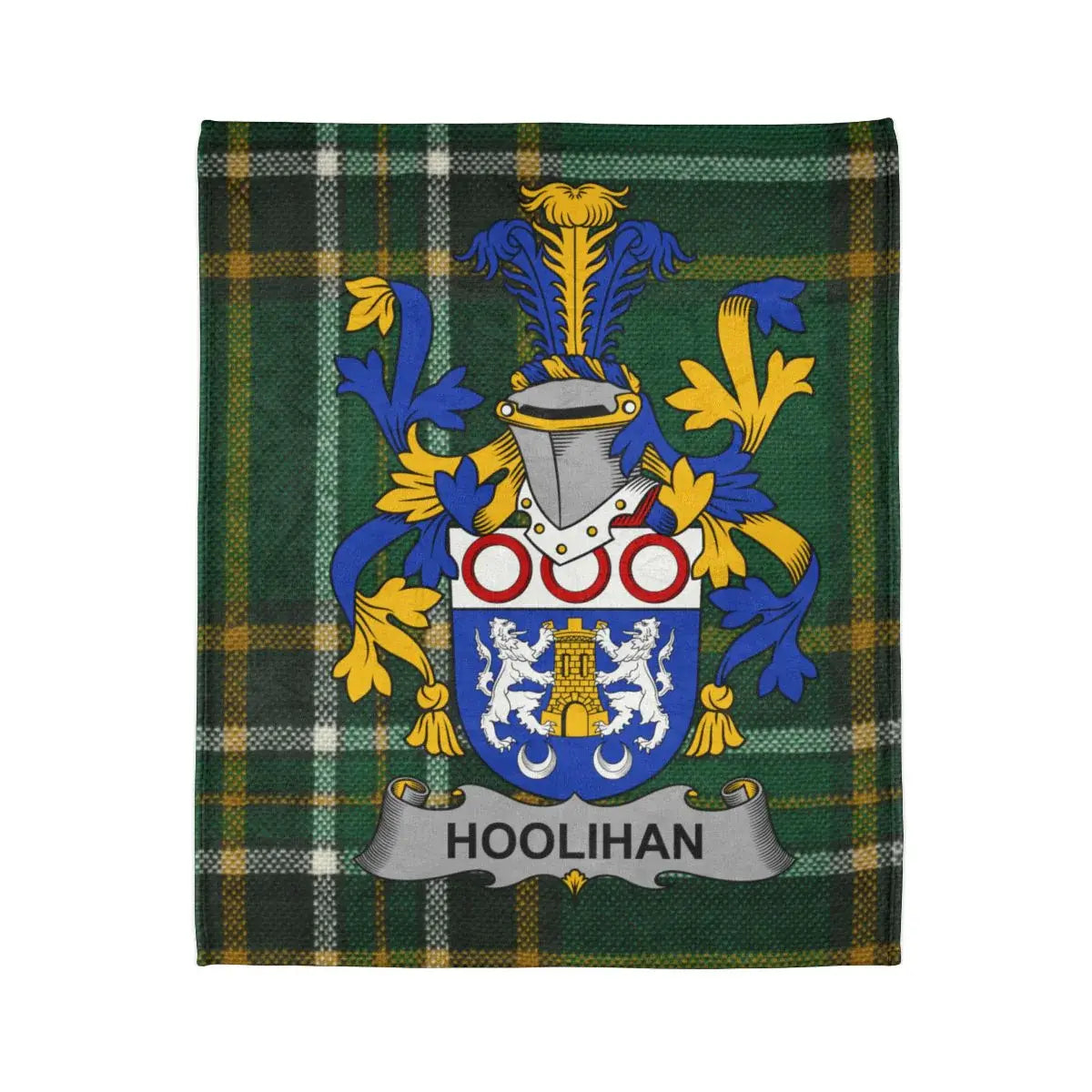 Hoolihan Tartan Plaid Blanket with Family Crest product