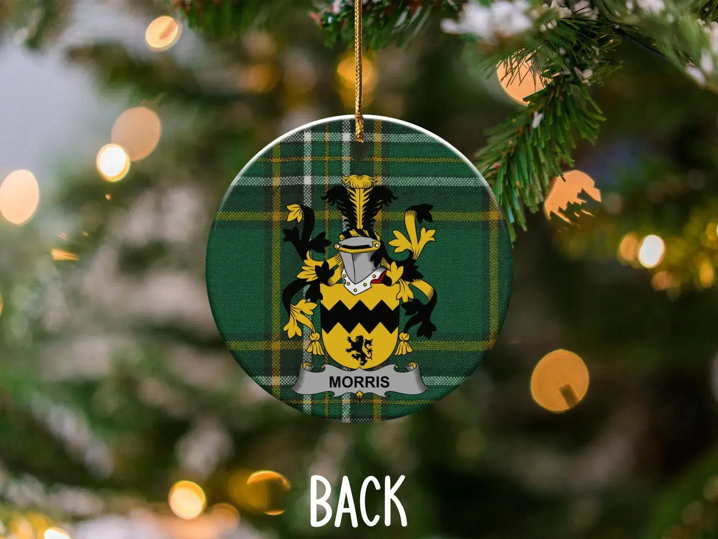 Personalized Family Crest Christmas Ornament product