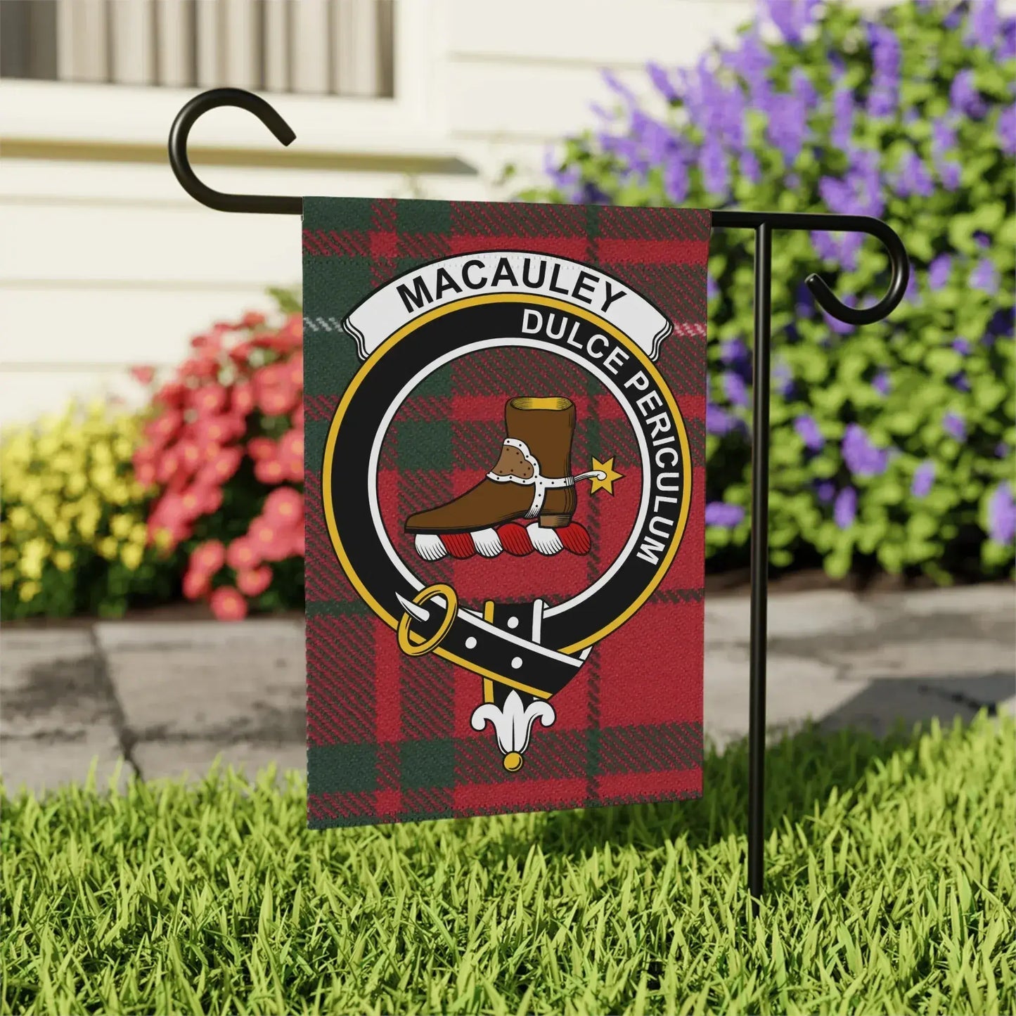 Clan MacAuley Dulce Periculum Garden Flag product