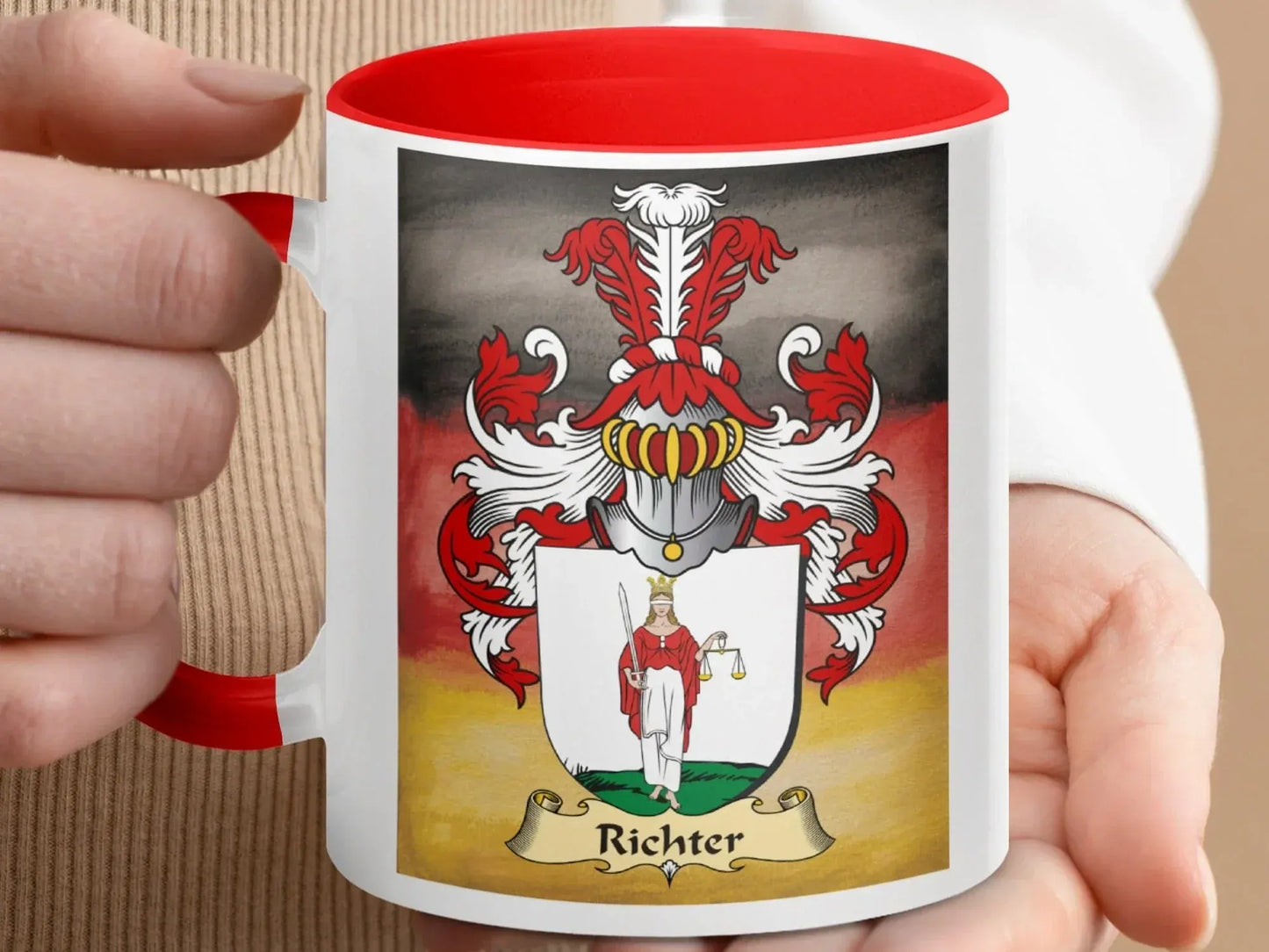 Family Crest Customizable Mug in Vibrant Colors product type
