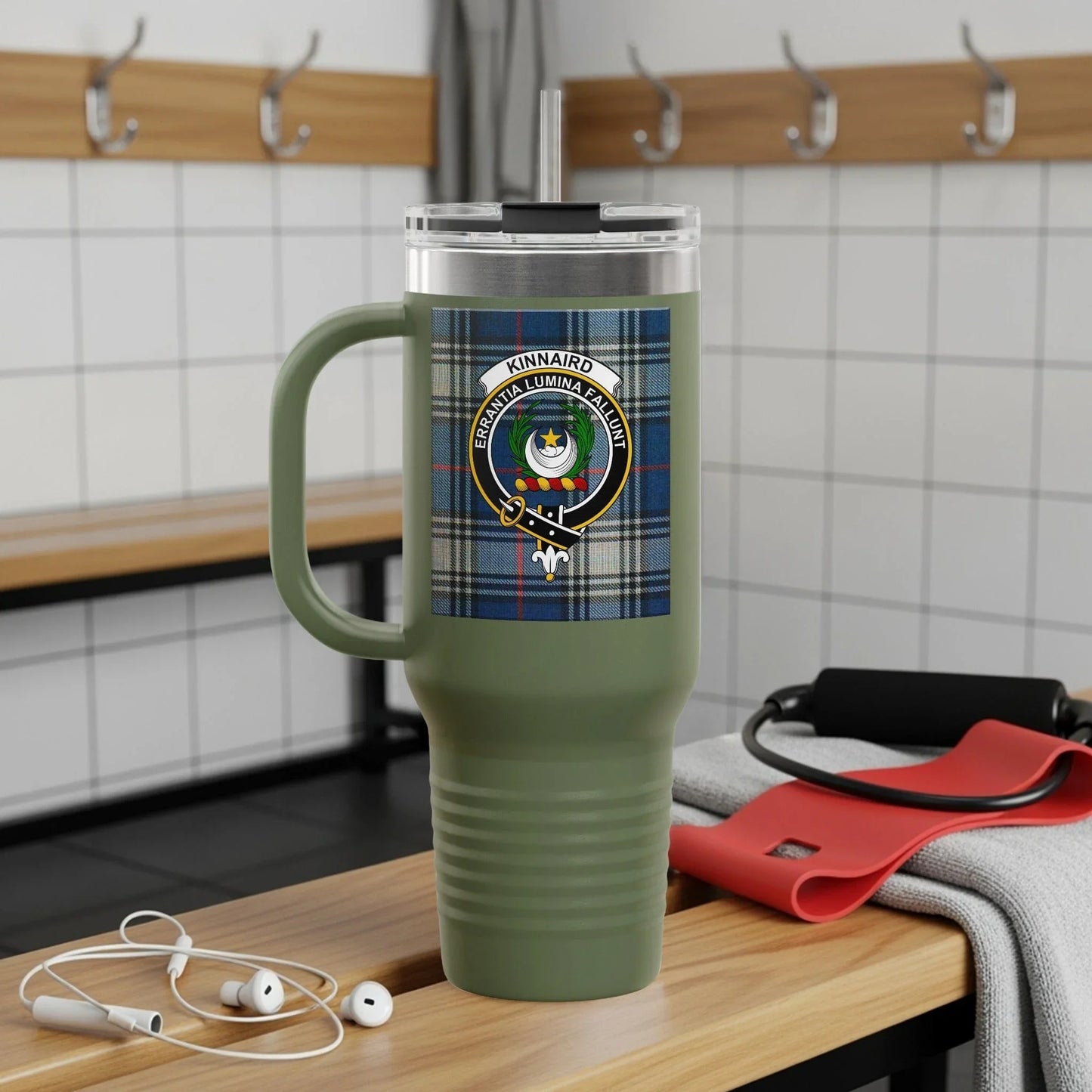 Tartan Crest Emblem on Insulated Travel Mug product