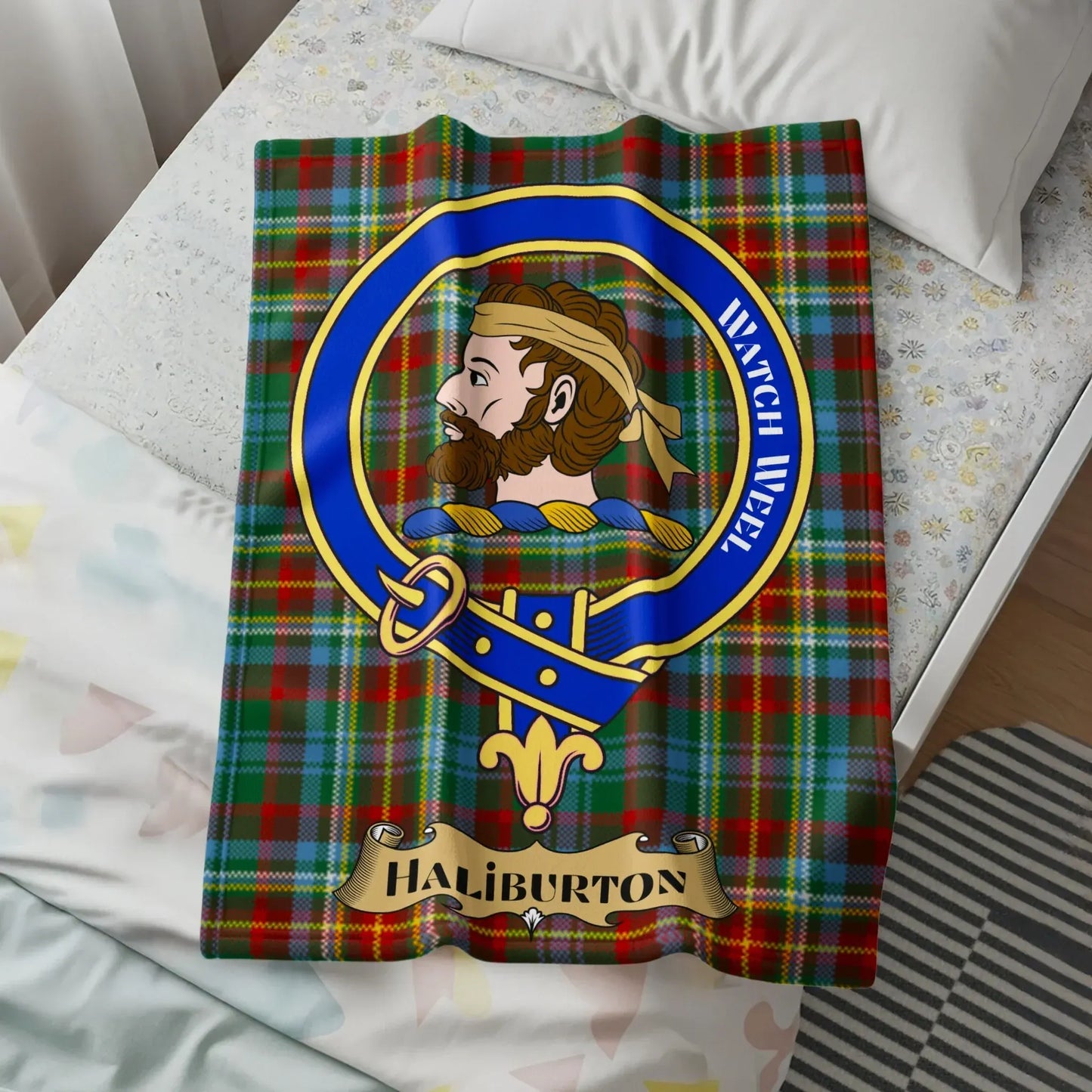 Watch Weel Family Crest Haliburton Plaid Blanket product