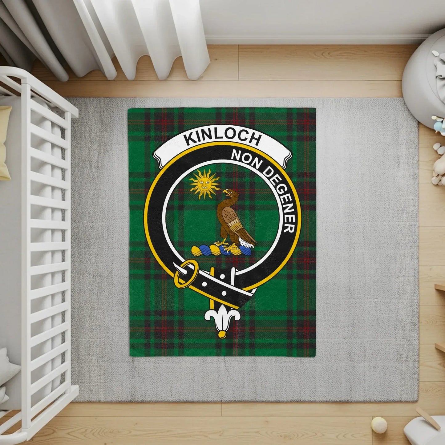 Kinloch Non Degener Clan Tartan Crest Rug product