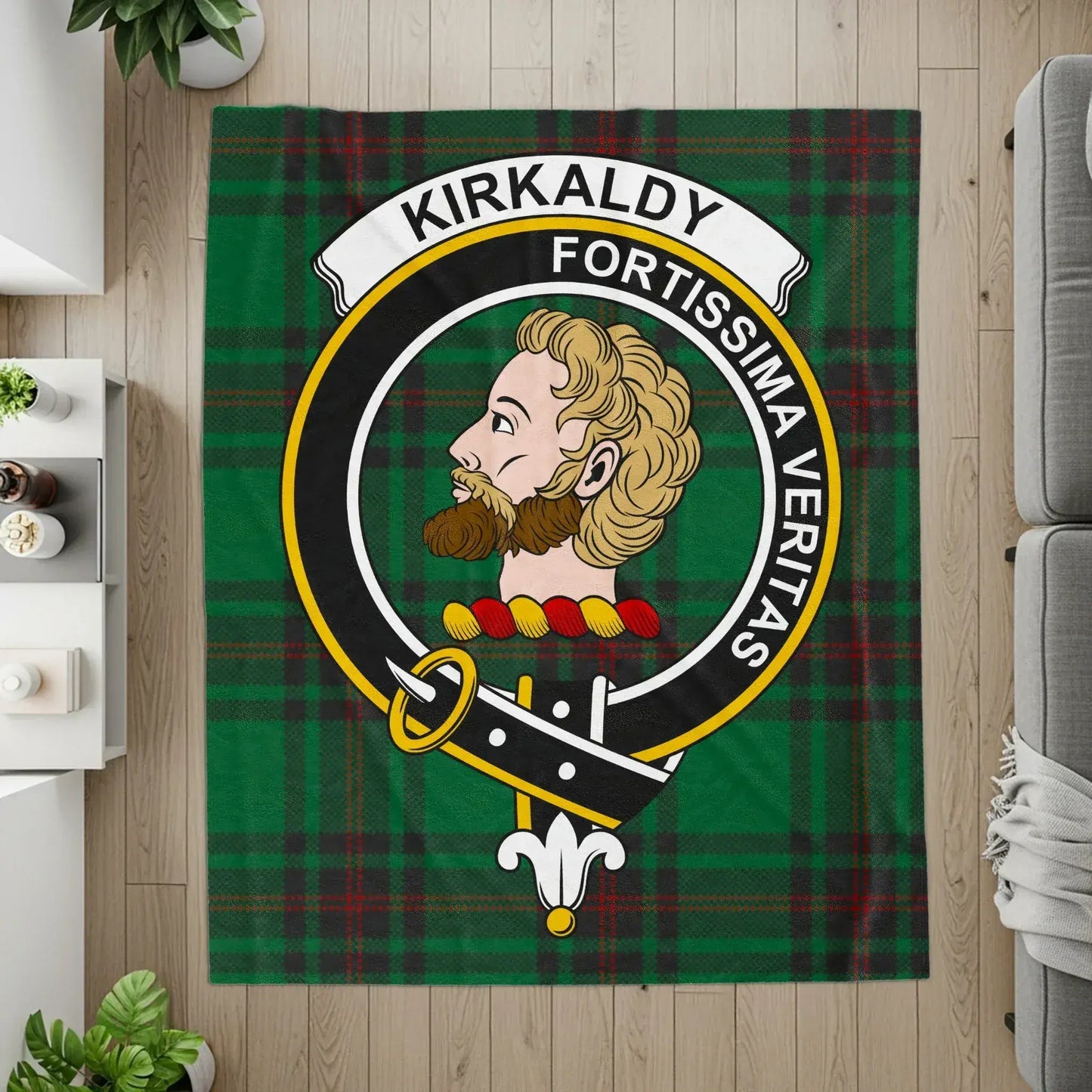 Kirkaldy Fortissima Veritas Emblem Throw Blanket product