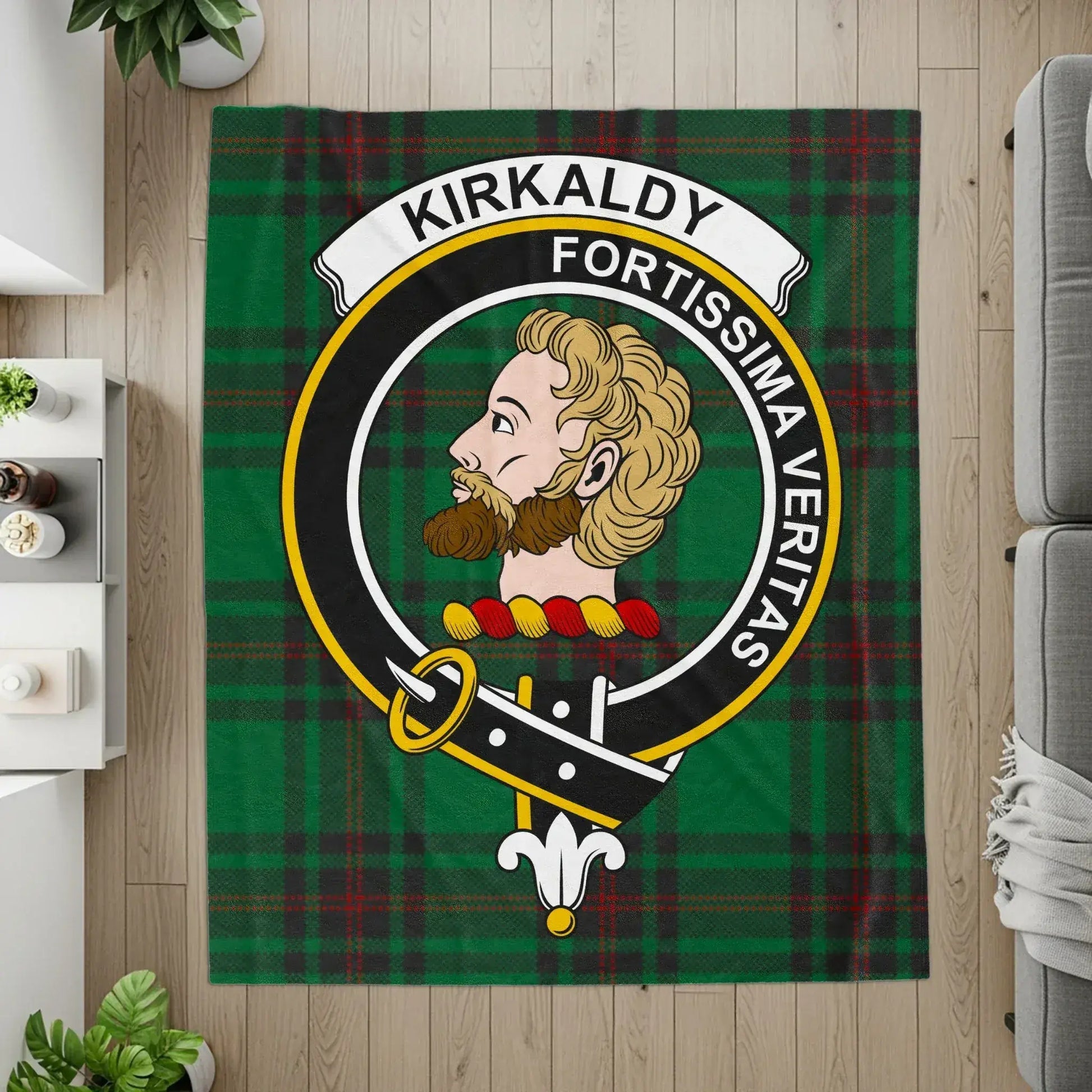 Kirkaldy Fortissima Veritas Emblem Throw Blanket product