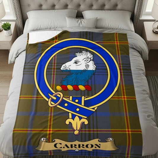 Carron Family Crest Plaid Design Cozy Blanket product