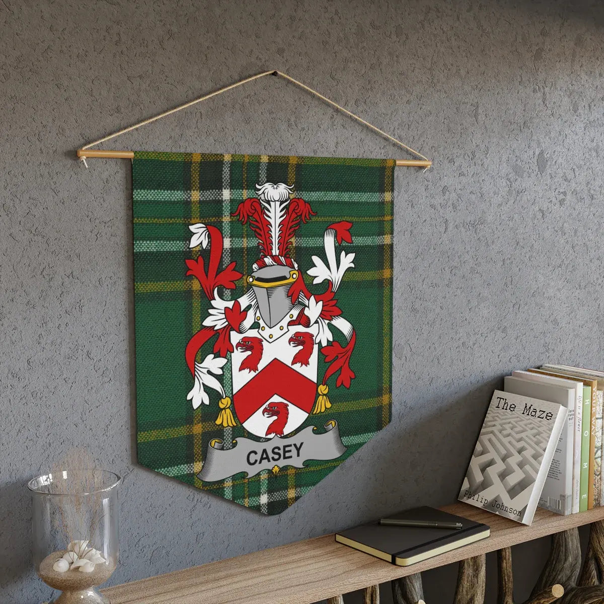 Casey Family Crest Banner Wall Hanging product