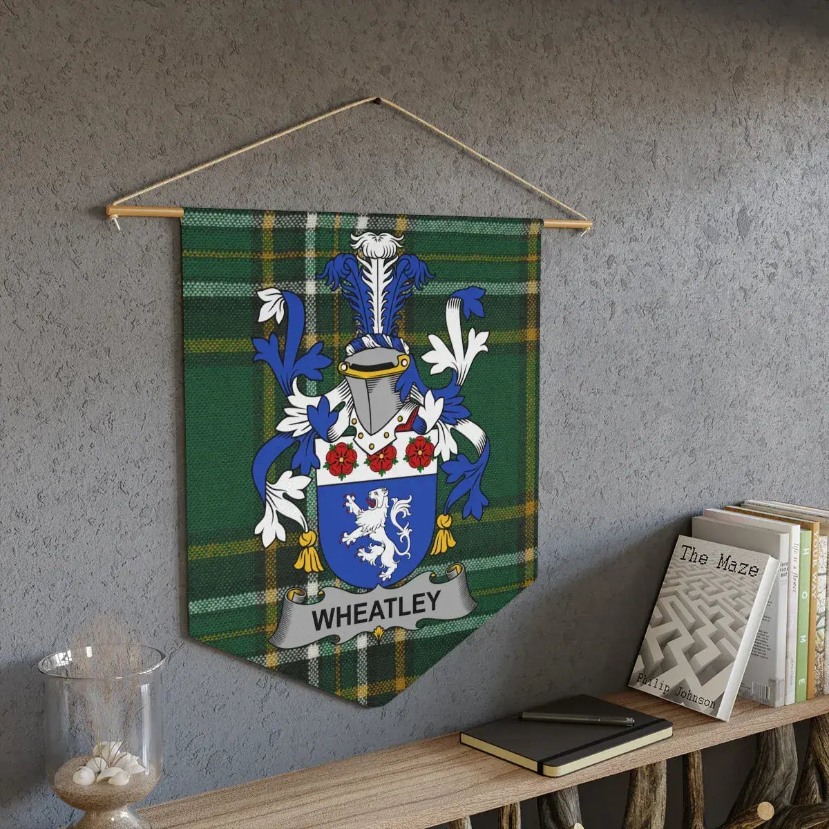 Wheatley Tartan Style Coat of Arms Wall Hanging product