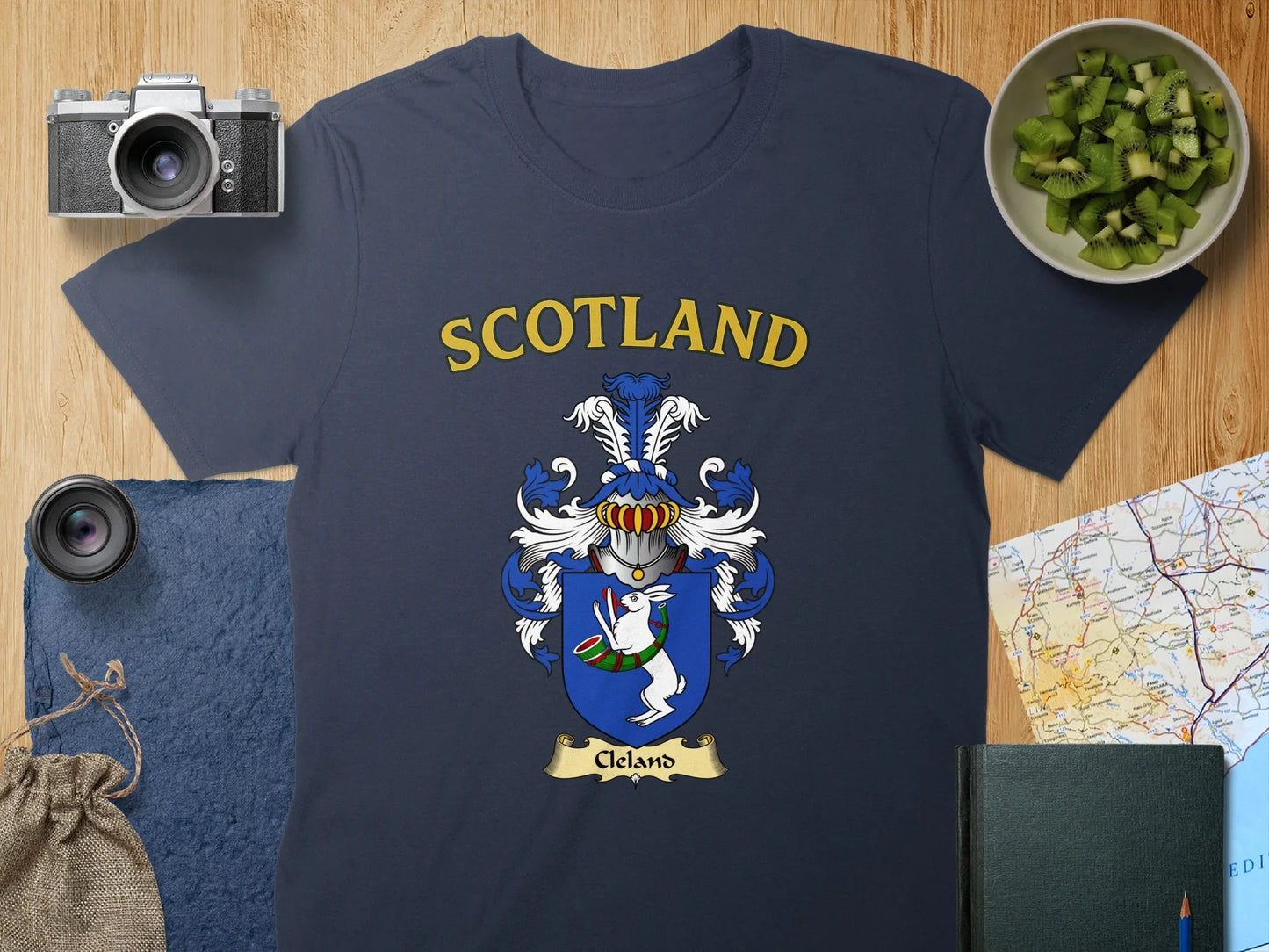 Scotland Clan Crest with Unicorn Illustration T-shirt