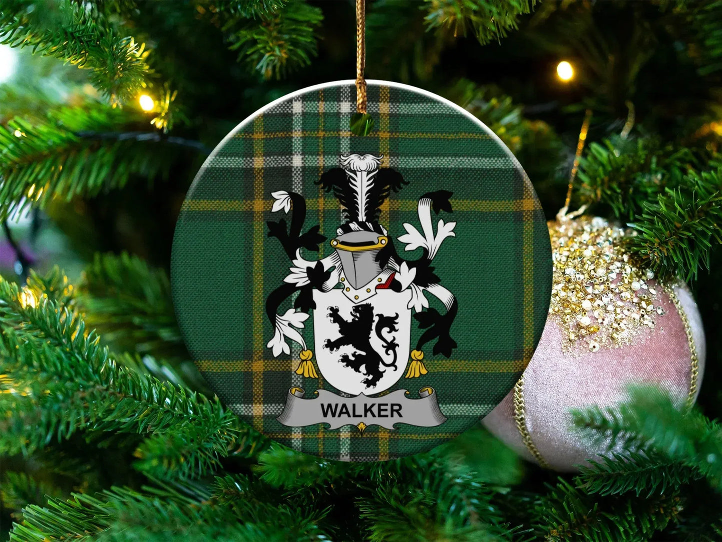 Personalized Family Crest Ornament Christmas product