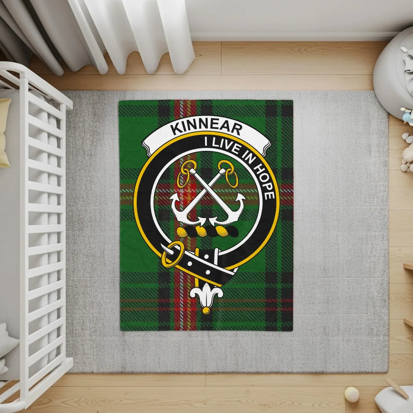 Kinnear I Live In Hope Plaid Pattern Floor Product