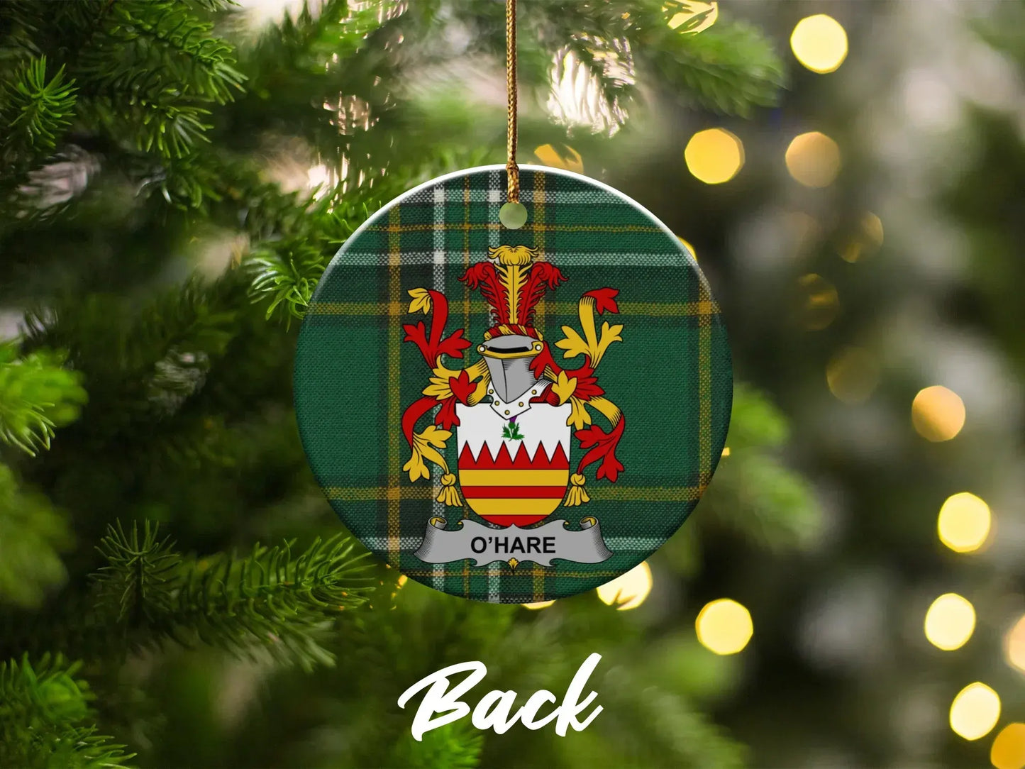 Family Crest Tartan Plaid Christmas Ornament product