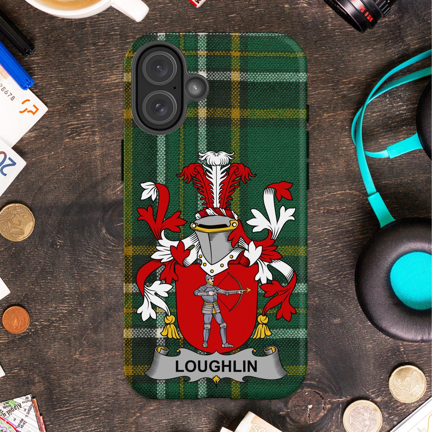 Family Crest Tartan Phone Case with Loughlin Product Type