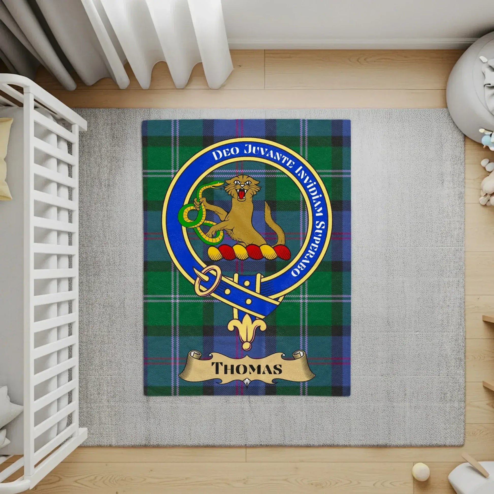 Scottish Clan Crest Tartan Rug Personalized product