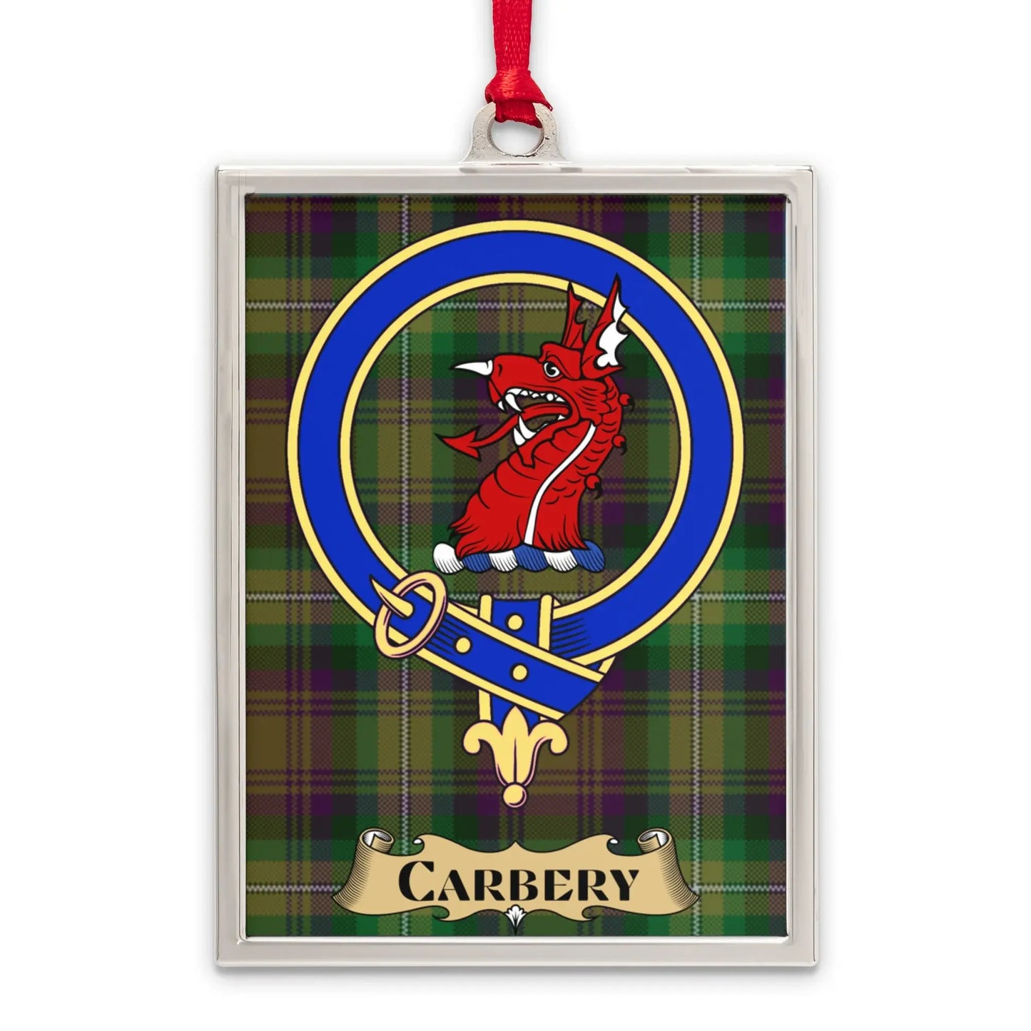 Carbery Clan Crest Plaid Pattern Ornament product