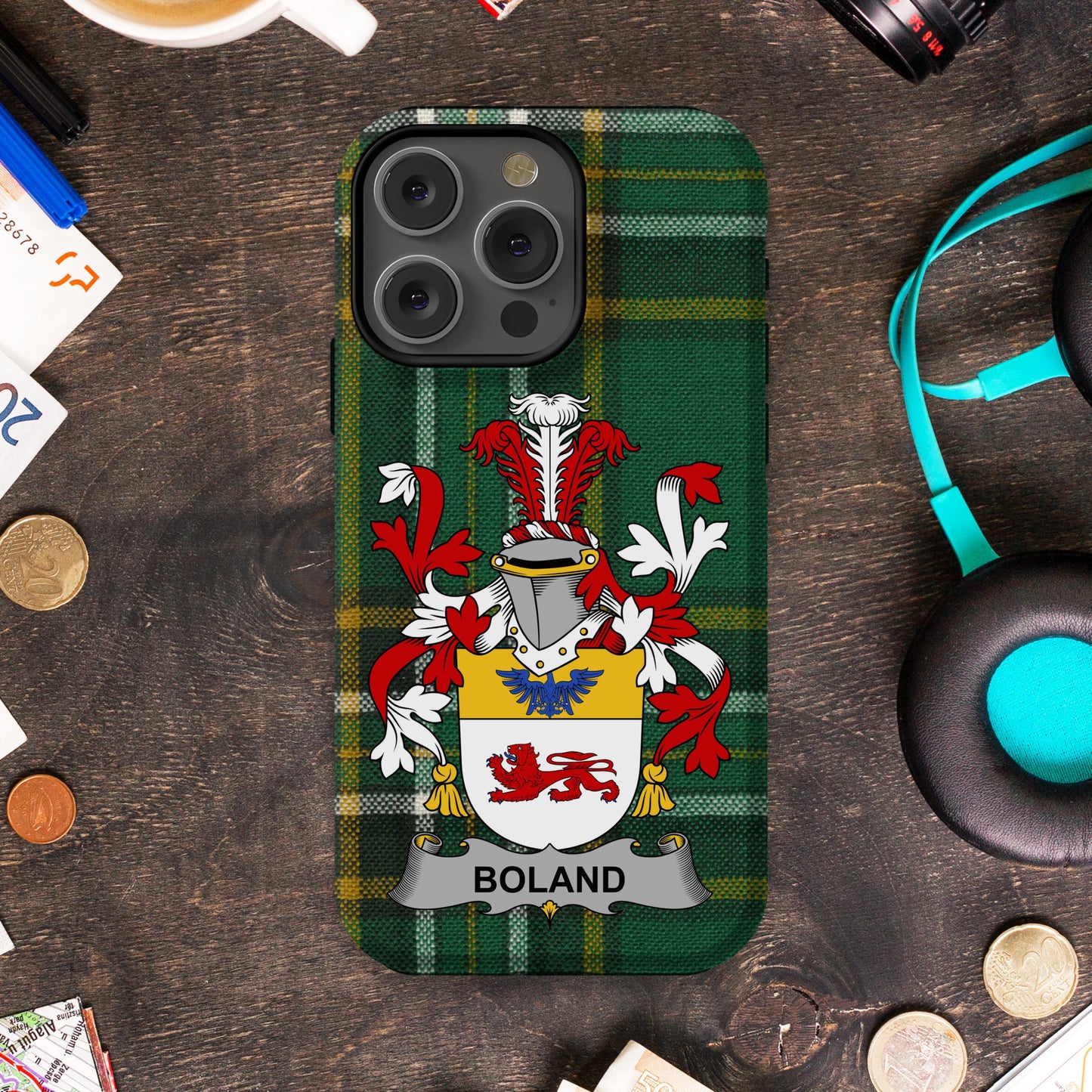 Royal Scottish Tartan Coat of Arms phone case product