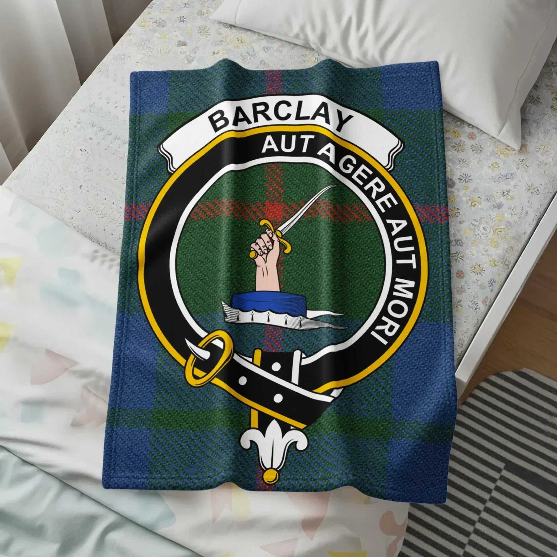 Barclay Aut Agere Aut Mori Crest Tartan Blanket product