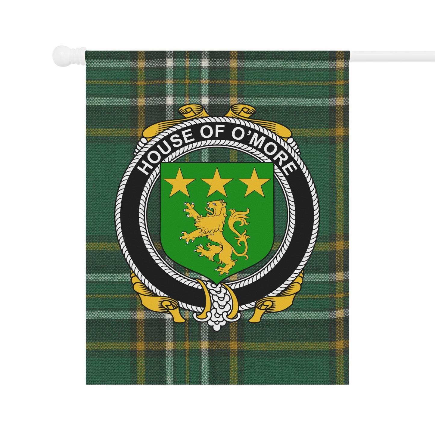 House of O'More Plaid Emblem Decorative Flag