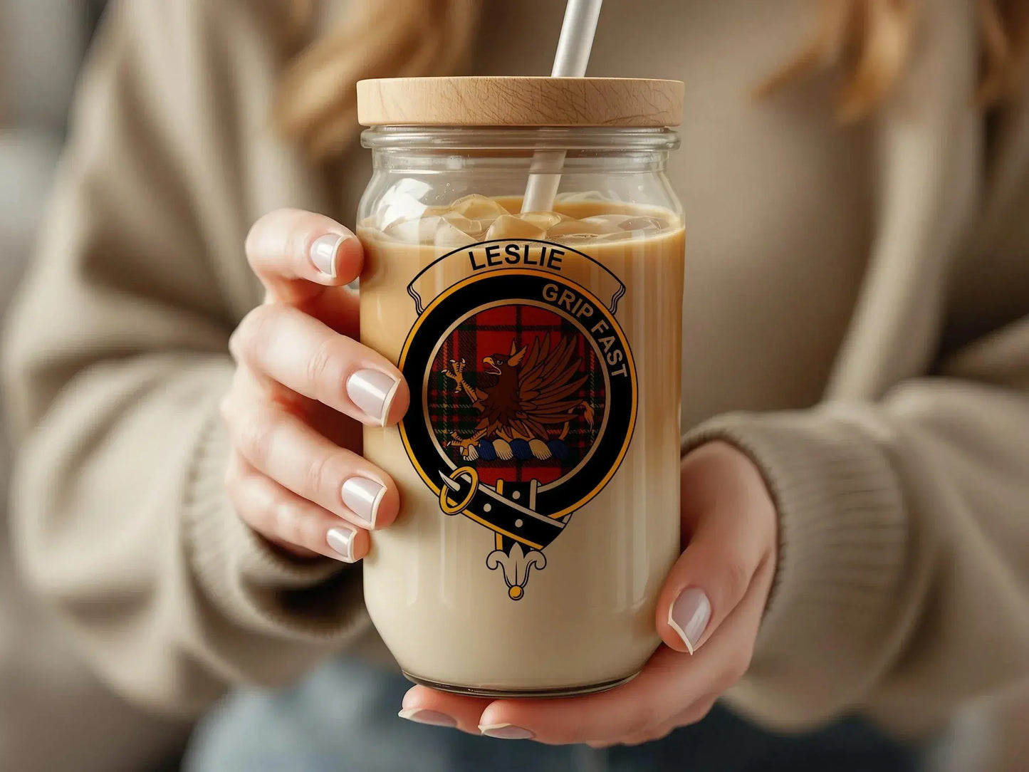 Personalized Clan Crest Insulated Glass Tumbler product