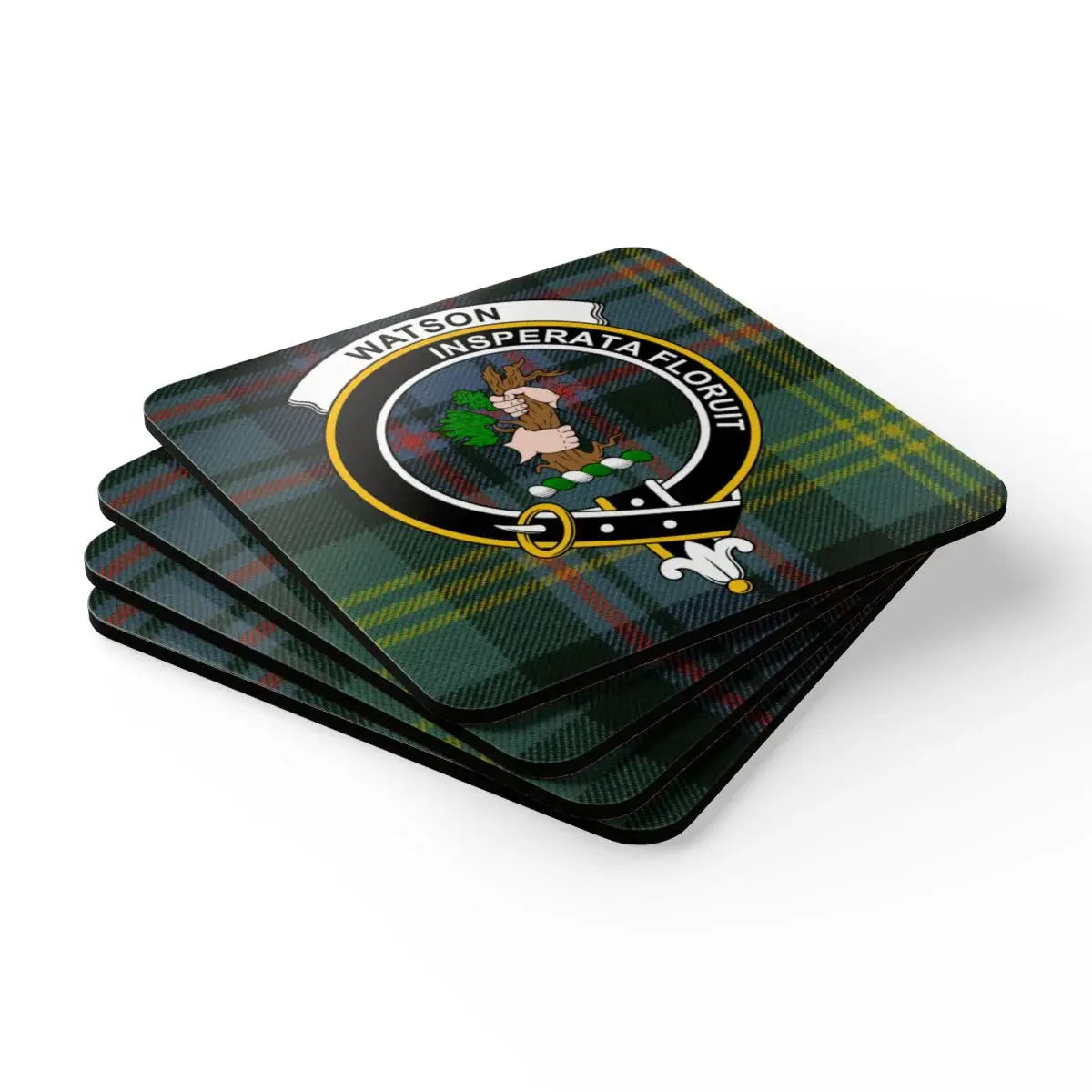 Watson Insperata Floruit custom tartan coasters product