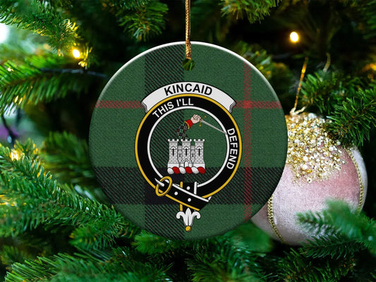 Kincaid Clan Crest Personalized Christmas Ornament product