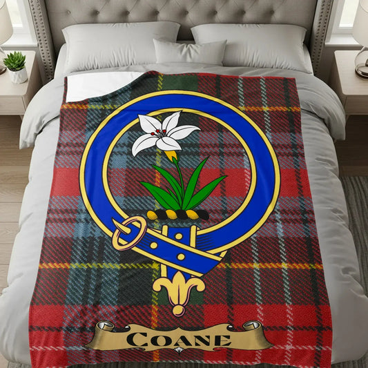 Coane Clan Crest Tartan Pattern Cozy Blanket product
