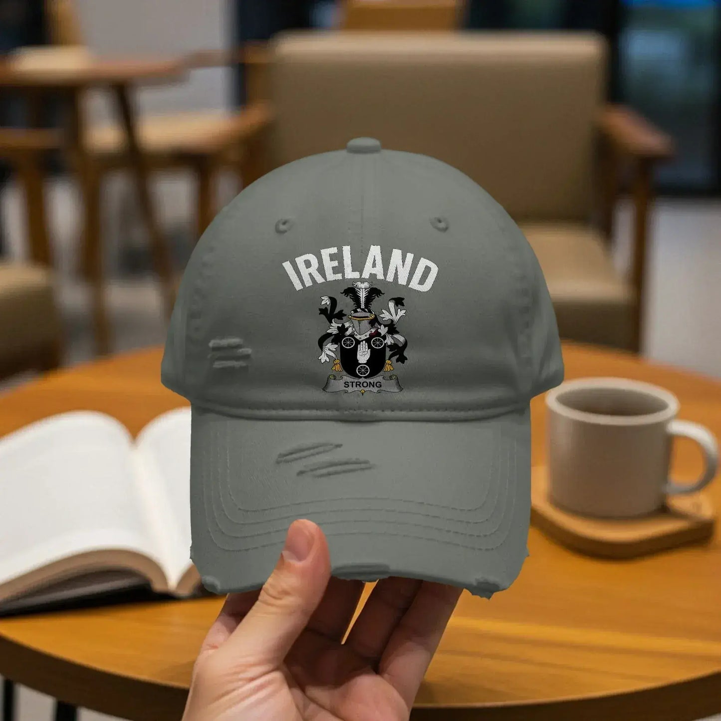 Classic Ireland Strong Emblem Distressed Hat product