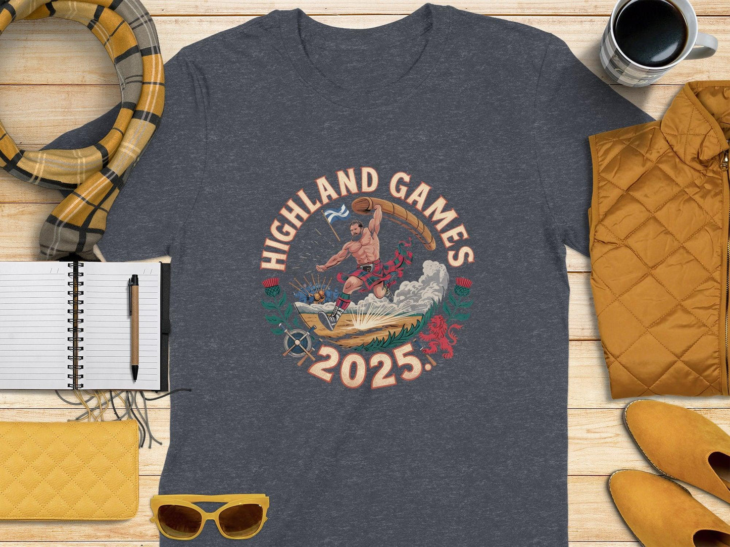 Highland Games 2025 T-Shirt with Traditional Design - Celtic Ancestry Gifts