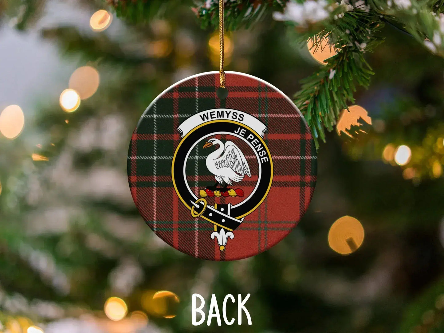 Wemyss Je Pense Plaid Design Christmas Ornament product