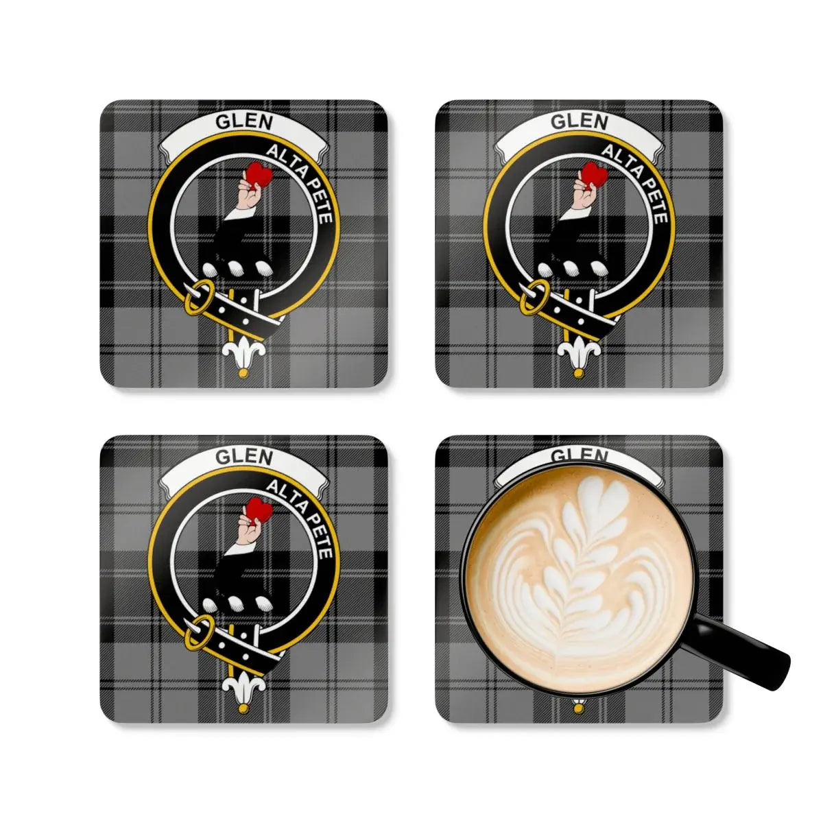 Glen Alta Pete Scottish Clan Crest Coaster product