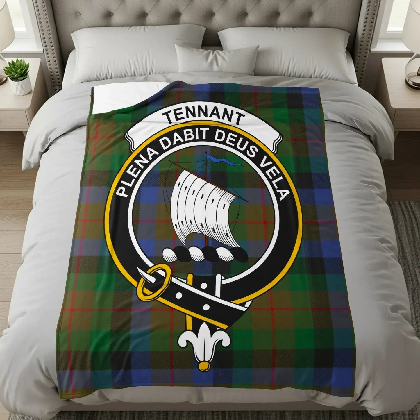 Scottish Clan Crest Plaid Blanket Home Decor product type