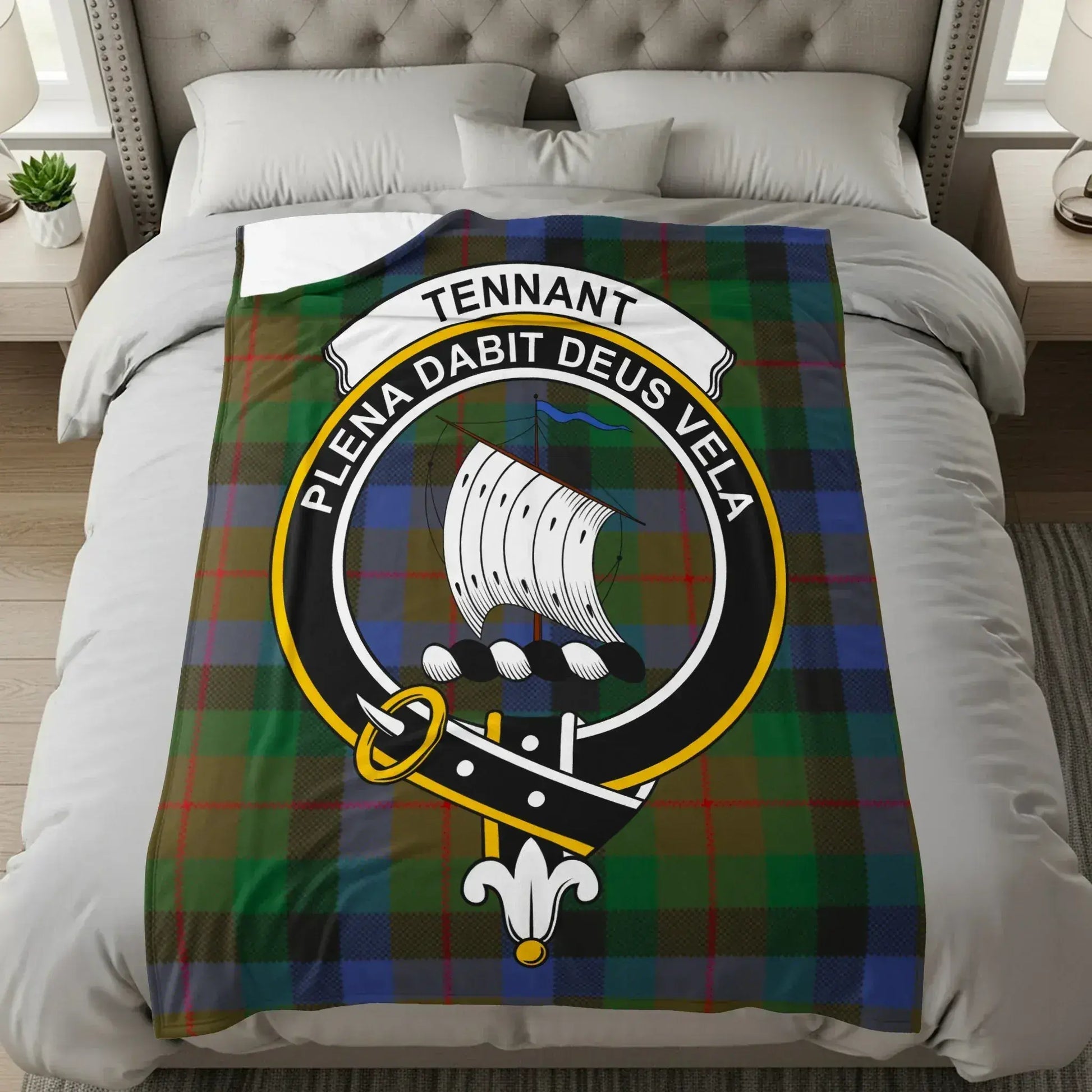 Scottish Clan Crest Plaid Blanket Home Decor product type