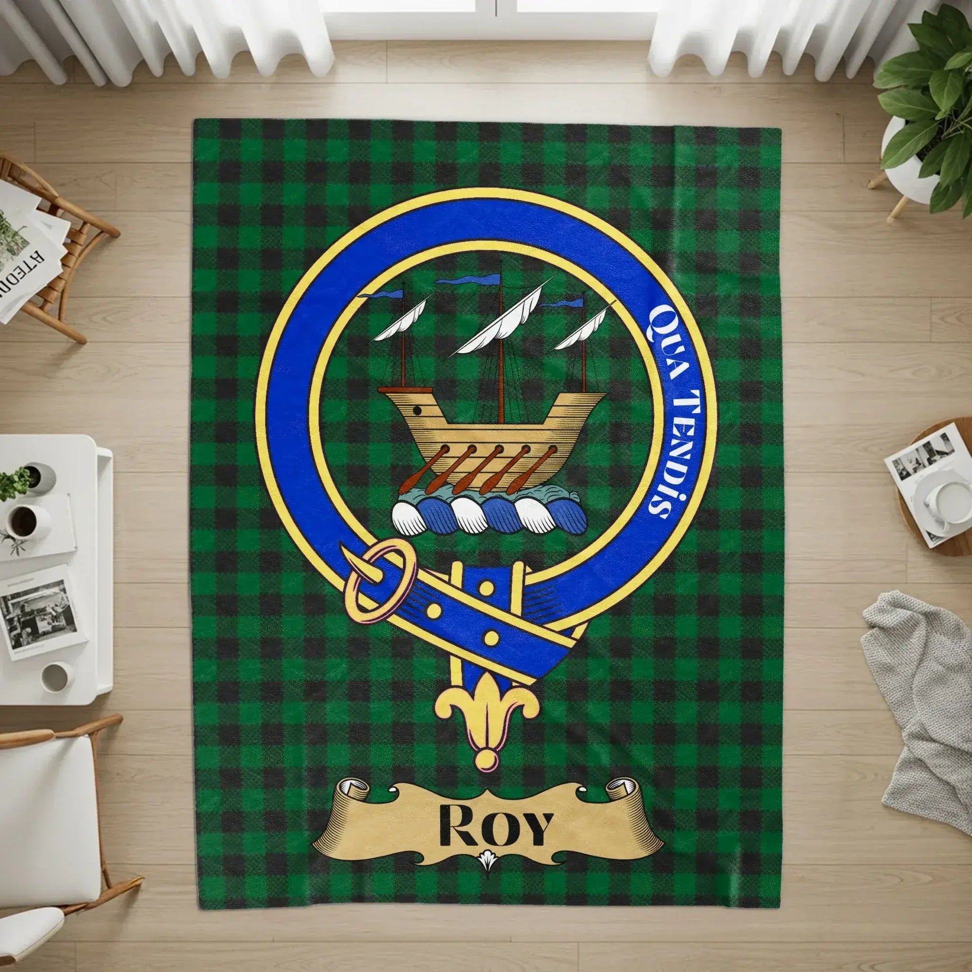 Unique Custom Roy Family Crest Design Rug product