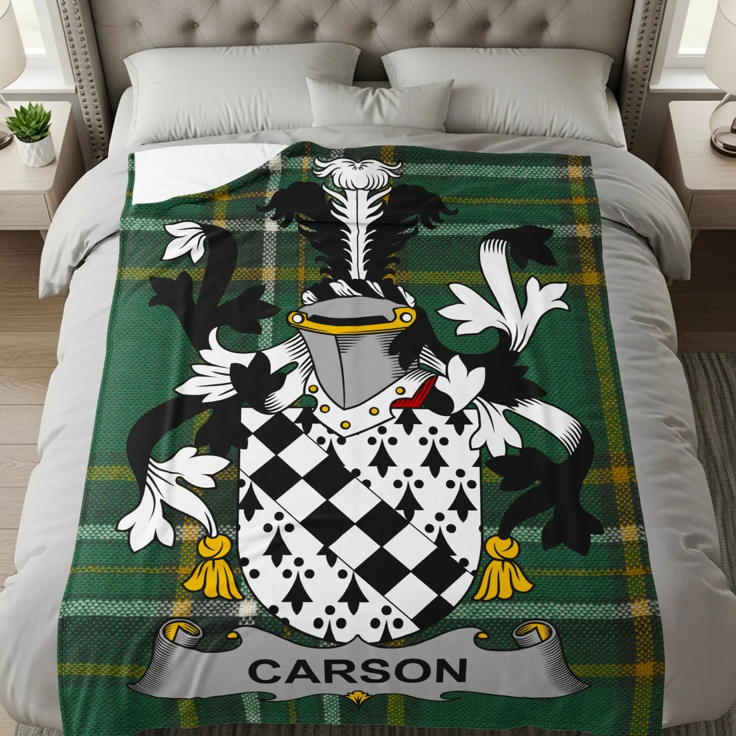 Tartan Plaid Family Crest Carson Bedding Product
