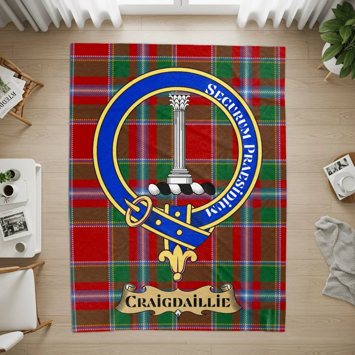 Craigdaillie Tartan Secundum Præceptum Family Crest product type