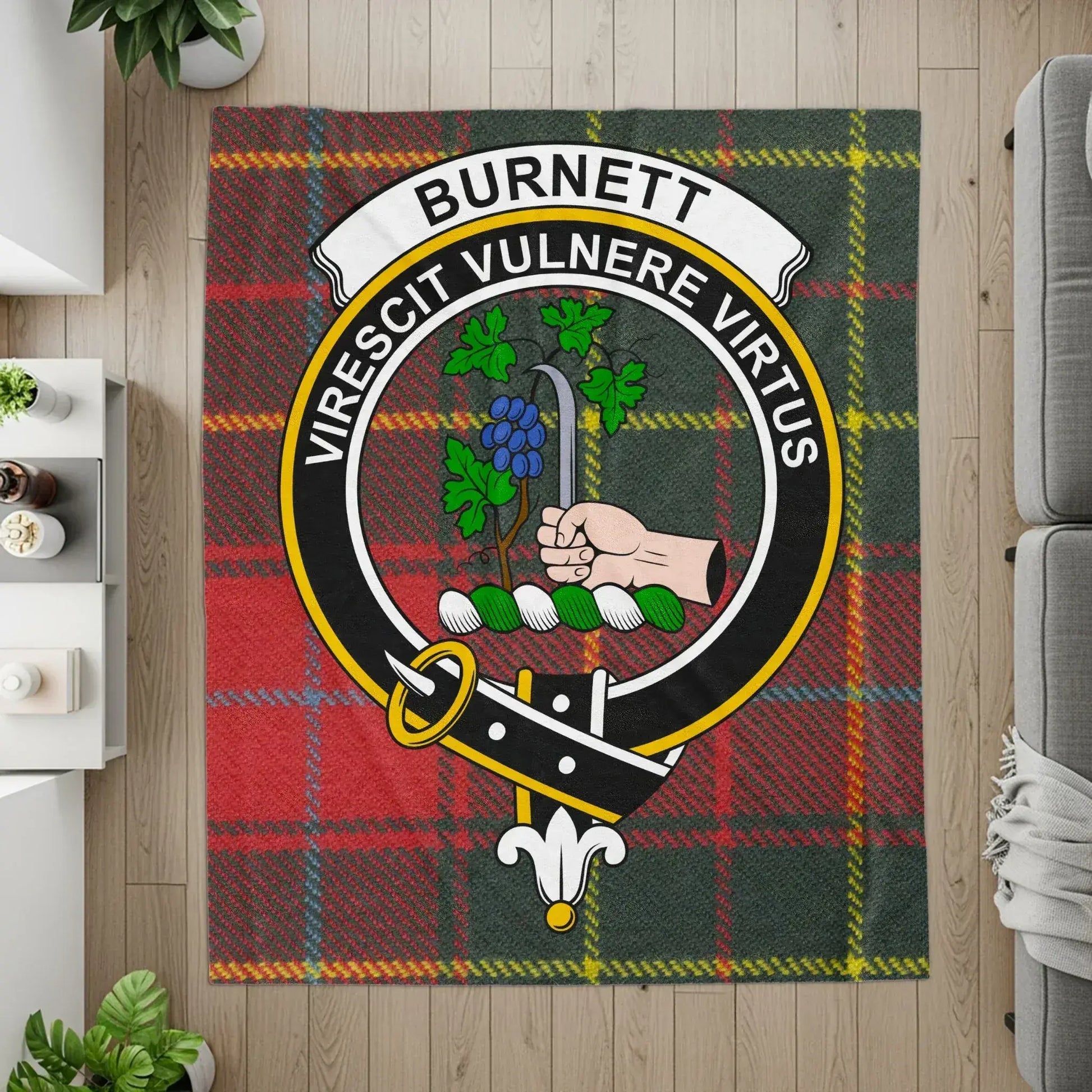 Tartan Design Burnett Virescit Vulnere Virtus product type