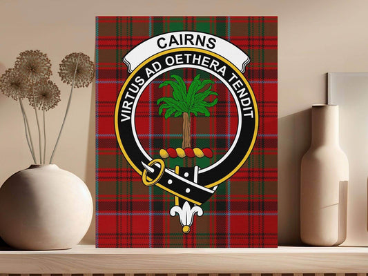 Cairns Scottish Tartan Crest Canvas - Celtic Ancestry Gifts