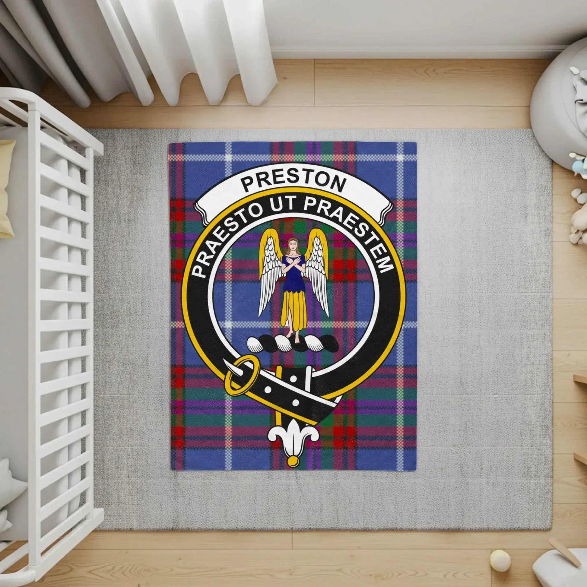 Preston Praesto Ut Praestem Tartan Crest Rug product