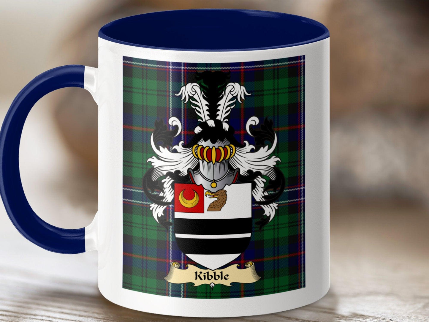 Kibble Clan Surname Coat Of Arms Scottish Heritage Mug - Celtic Ancestry Gifts