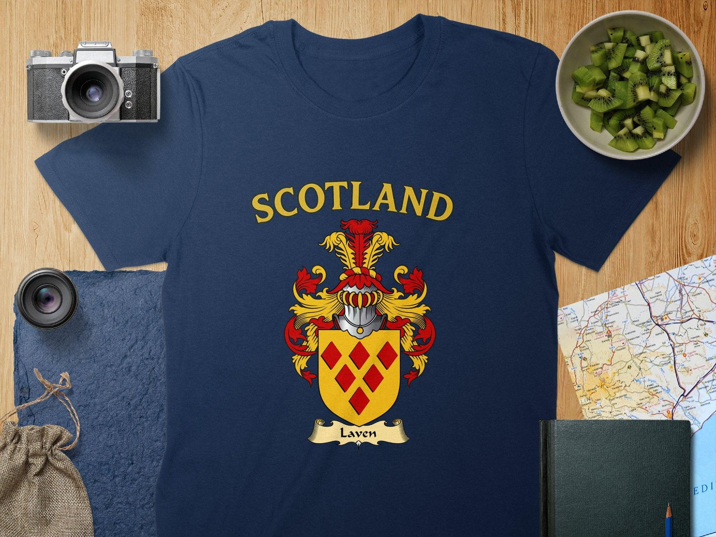 Laven Clan Family Crest Scotland T-Shirts - Celtic Ancestry Gifts