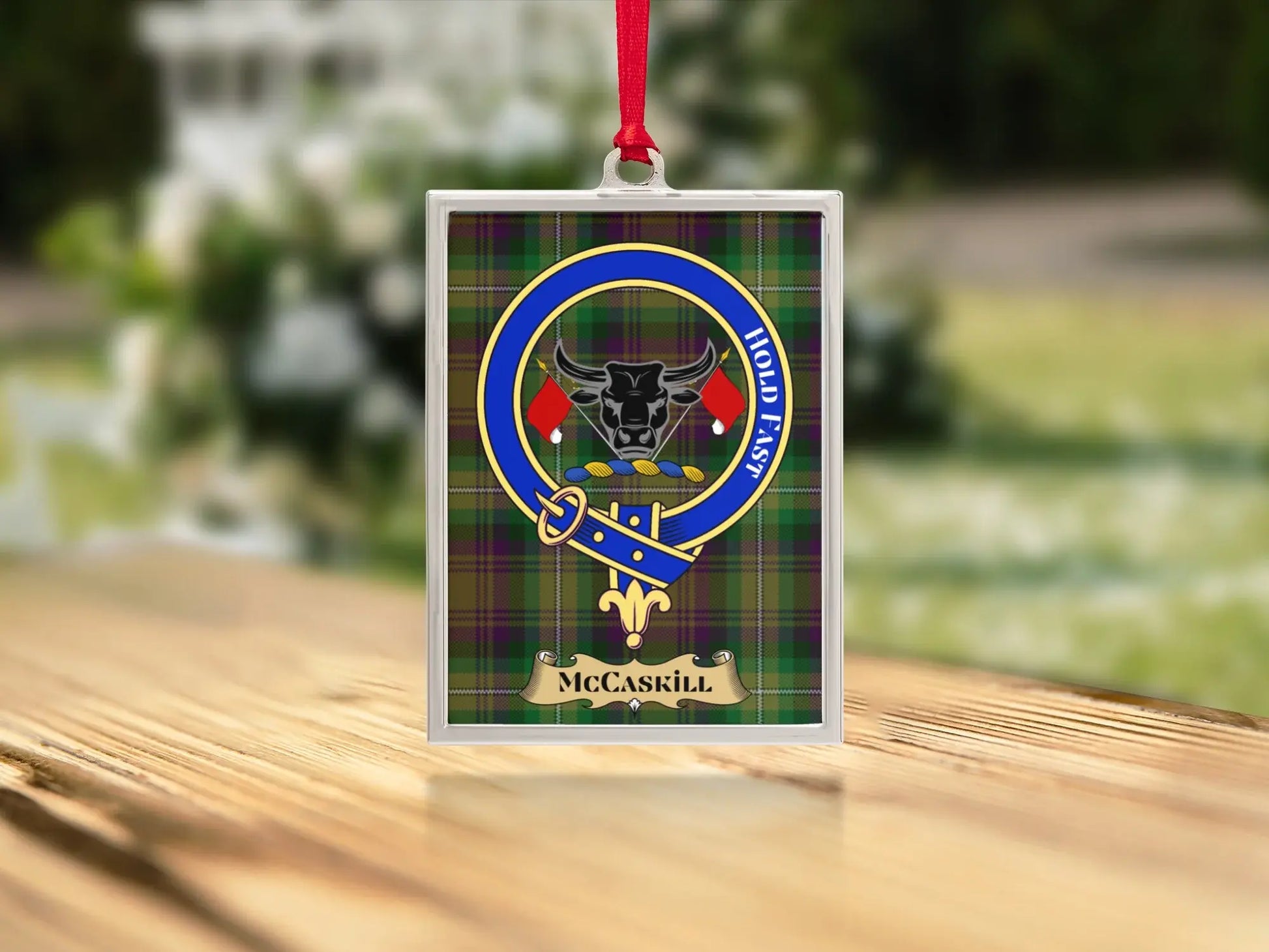 McCaskill Scottish Clan Crest Tartan Ornament product type