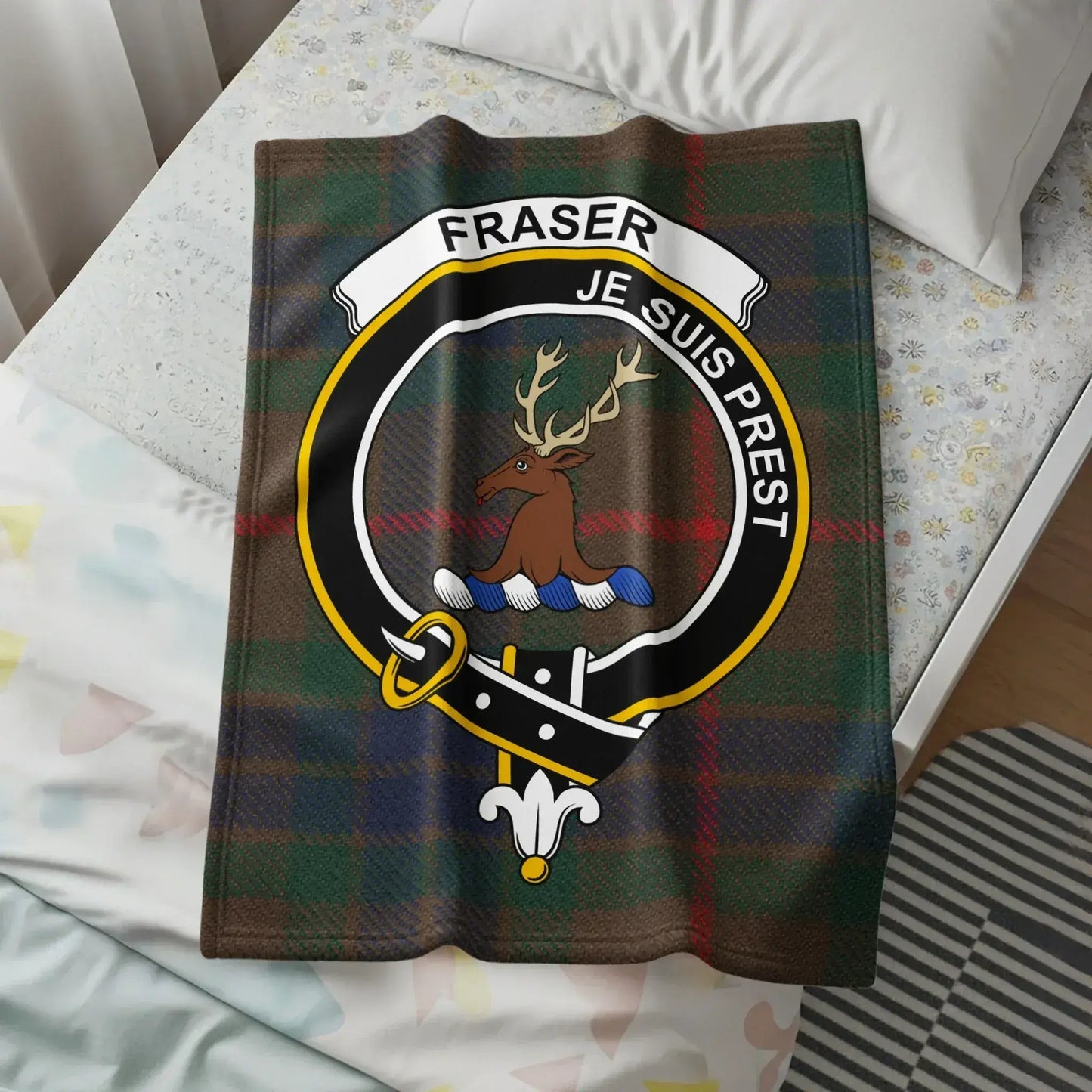 Fraser Je Suis Prest Plaid Design Blanket product