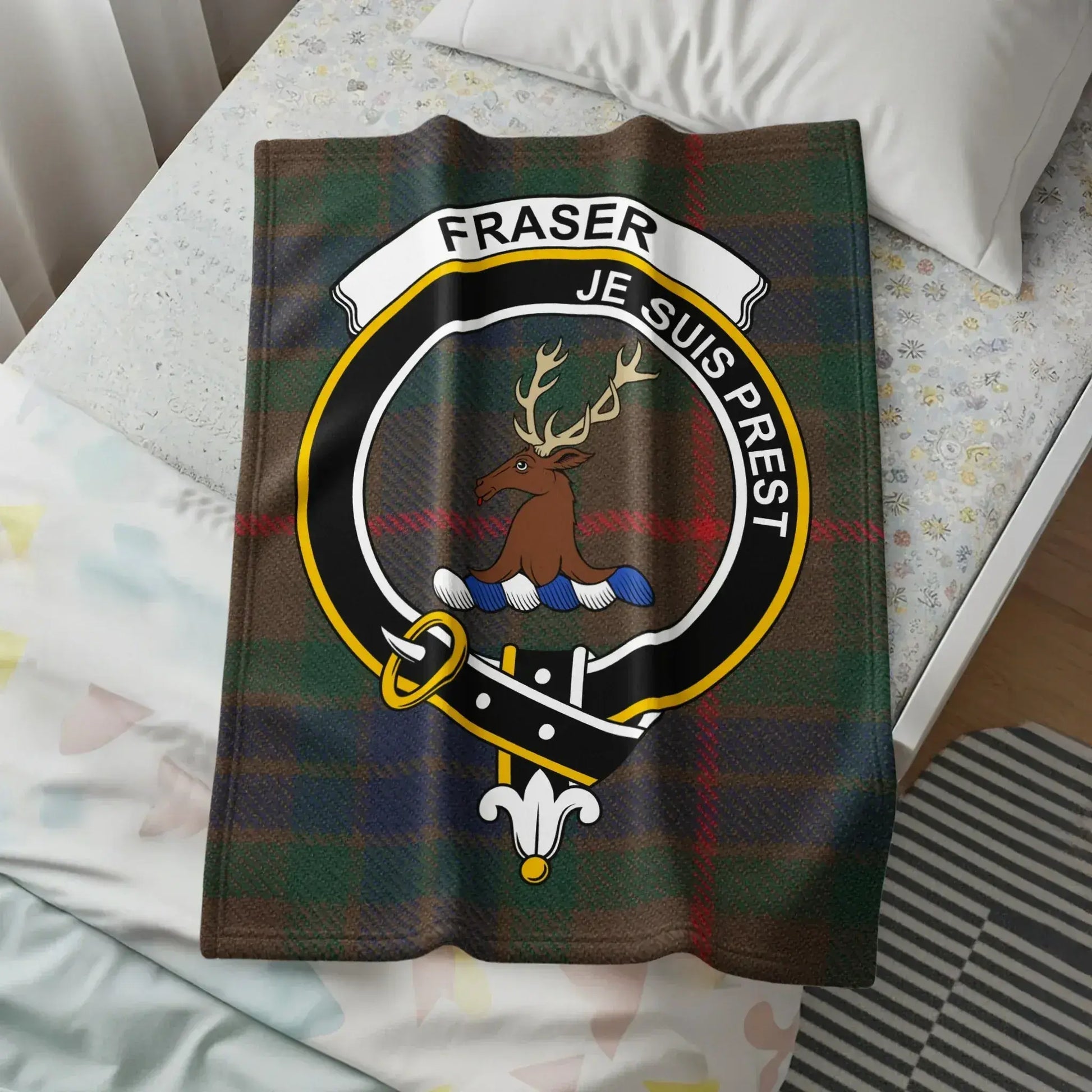 Fraser Je Suis Prest Plaid Design Blanket product