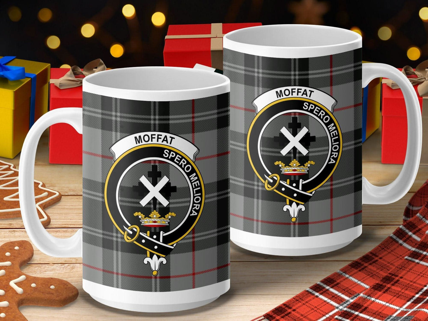 Moffat Spero Meliora Tartan Pattern Mug product