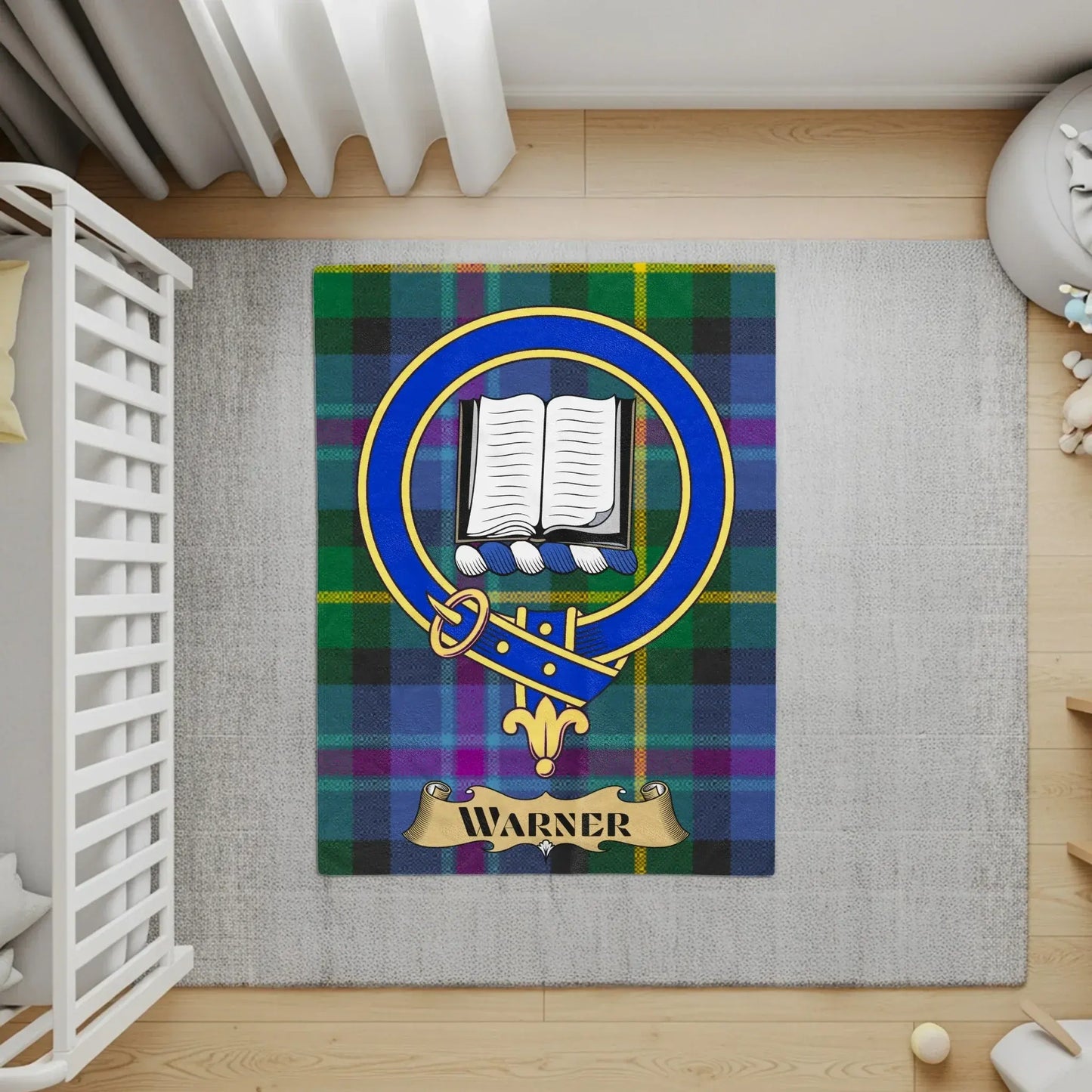 Warner Clan Crest Tartan Hooded Blanket product